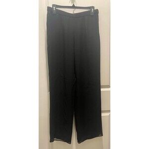 NWT Chetta B Sherrie Bloom Peter Noviello Black Silk Dress Pants Size 10